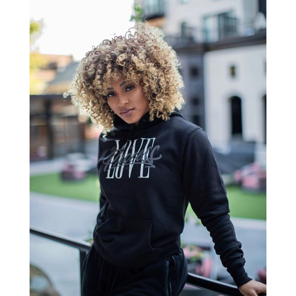 Flag nor Fail Love The Process Pullover Hoodie Sweater in Black Size Medium
